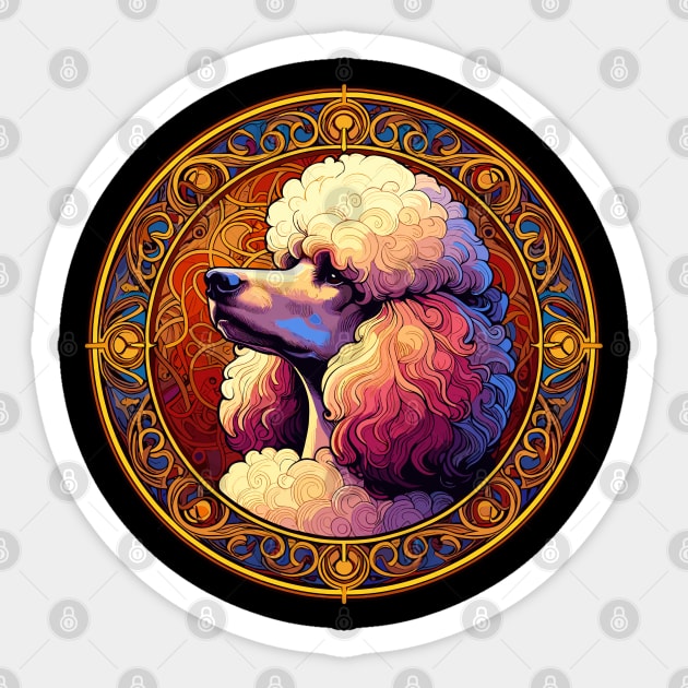 Art Deco Standard Poodle - Cool Poodle Art Sticker by RCDBerlin